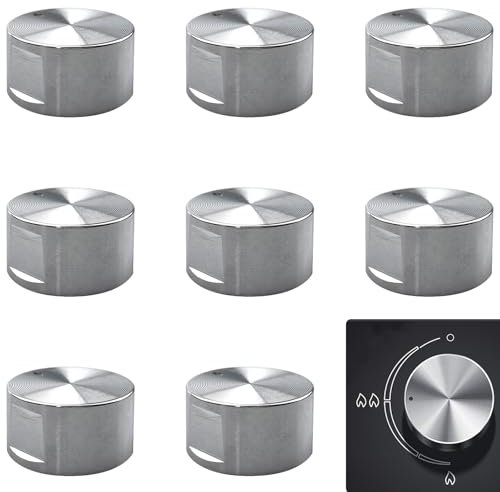 BD-Herego Manopole per Forni, 6mm Copertura Pomello Accessori di Ricambio, 8Pz Universale Manopole Gas, per Cucina Stufa Gas, Piano Cottura, Forno