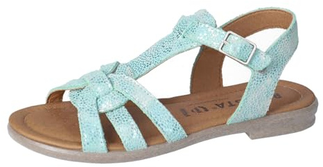RICOSTA Mädchen Riemchensandalen BIRTE, Kinder Sandalen, Weite: MITTEL, Sommerschuhe, Freizeitschuhe, offene Schuhe, Strandschuhe, Jade (511), 37 EU