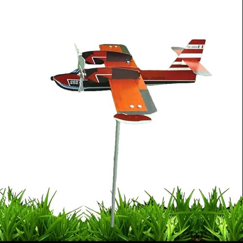 Moulin à vent d'avion | Indicateurs de direction du vent en métal | Girouette et moulin à vent, décoration de jardin élégante pour toit et cour