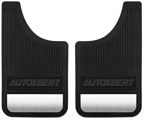 AUTOXBERT 2 paraspruzzi auto 480 x 280 x 6 mm di spessore, con lamiera in acciaio inox, paraspruzzi nero, per rimorchi, roulotte, rimorchi, camion, autovetture