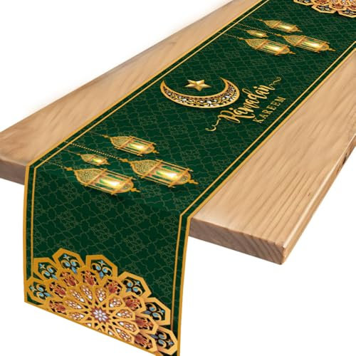 Ramadan Tischläufer, Ramadan Tischdecke, Ramadan Deko Tisch, Ramadan Dekoration Tischläufer (180*35cm)
