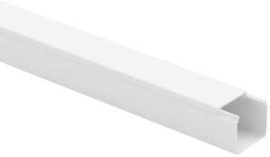 KOMIB - KK2020RW Hochwertige Kabelkanal 20 x 20 x 2000mm Weiß (reinweiß) 10 Meter - 5 x 2m (5 Stück) Elektroinstallation/VDE