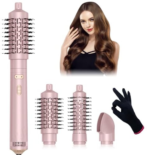 Airstyler 3 in 1, Warmluftbürste Rotierend Set, Airstyler Set mit Föhn,Warmluftbürste, Haartrockner Thermal Brush, Leistungsstarke Föhnbürste Air Styler Rundbürstenföhn Haartrockner