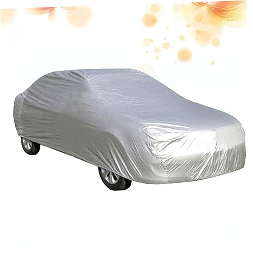 PRETYZOOM Auto Sonnenschutz XXL Autoabdeckung Silber Uv Und Staubdicht Wetterfeste Sommergarage Für Pkw