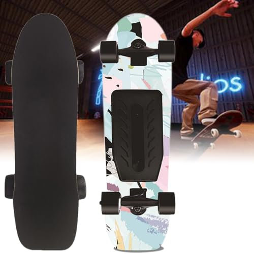 ExoticaBlend Elektro Longboard Skateboard mit PU-Rad, 170W Motor, Elektrisches LongboardMaximale Belastung 150KG, Wasserdicht, Stoßdämpfend Longboard für Jugendliche Erwachsene,B