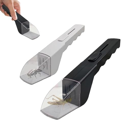 PcvGef 2 Stück Handliche Insektenfänger Lebend, Spinnenfänger Und Snapy Insektenfänger, Ideal Für Zuhause, Camping Und Kinder, Schwarz Und Weiß