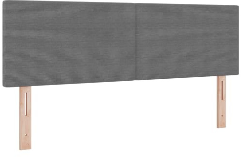 vidaXL LED Kopfteil mit LED-Lichtleisten Hellgrau 144 cm Cordstoff