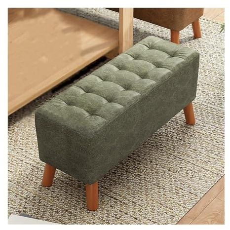 Huangj-0527 Shoe Bench Entry Door Shoe Bench Household Doorway Wearing Shoes Stool Bench Long Stool Clothing Fitting Room Sofa Stool Bedside Bench Shoe Storage Stool(Dark Green,80)
