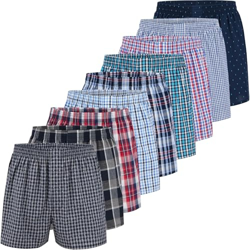 City Life 3er, 6er, 9er Pack Herren Boxershorts Shorts Boxer Webboxer Sparpack S-4XL, Farbe:9er Pack D04, Grösse:XL