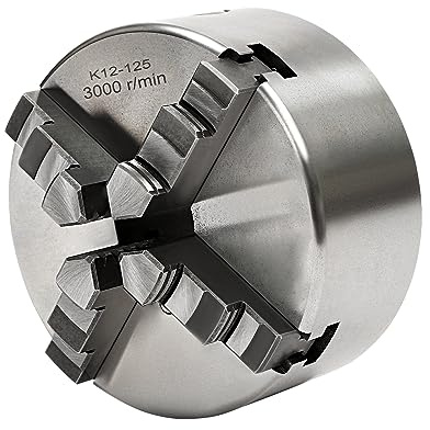 Drehbankfutter 4-Backen, Backenfutter Dreibackenfutter 80/100/125mm, Spannfutter Drehfutter für Spannarbeiten Fräsarbeiten Bohrarbeiten und Dreharbeiten