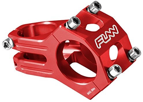 FUNN Funnduro MTB Vorbau mit 31,8 mm Lenkerklemmung - Der ultimative ultraleichte und robuste Legierungs-Vorbau für Mountainbike und BMX-Bike, Länge 60 mm Vorbau (Rot)