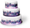 Top That Edible Decor Sheet Purple Lilac Viola Flowers Themed Border Ribbon - Perfect for Larger cakes - Easy to Use