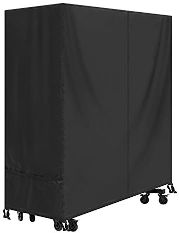 SIRUITON 160×73×170cm Tischtennisplatte Abdeckung Ping Pong Tisch Wasserdicht Atmungsaktiv Schutzhülle Schwarz - 18 Monate Garantie