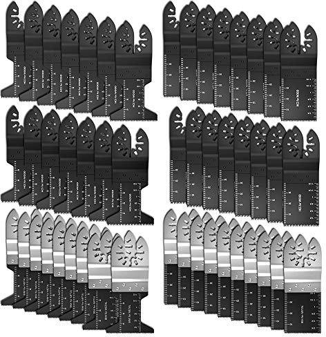 Wrighteu - Juego de 50 hojas de sierra oscilante de liberación rápida para Dremel Fein Multimaster Makita Bosch