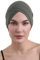 Deresina Headwear W Front Chemo Kopfbedeckung für Damen, Bambus Turban Mützen für Krebspatienten, Kappe fur Chemotherapie (Khaki)