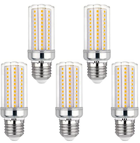 Akynite Leuchtmittel E27 LED 2000LM Kaltweiß 6000K, 108 LEDs, AC 230V, 16W LED ersatz E27 150W 120W Halogenlampe, Nicht Dimmbar, Stabform LED Maiskolben E27 Kaltweiss für Deckenlampe, 5er-set