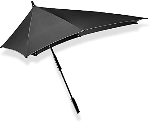Senz Regenschirm XXL schwarz reflektierend (schwarz reflektierend), Schwarz, Medium