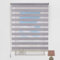 Sewtony Store enrouleur en bambou gris zébré pour salon, cuisine, chambre à coucher, chambre d'enfant, salle de bain, bureau, fenêtre, jour et nuit sur mesure jusqu'à 200 cm x 200 cm
