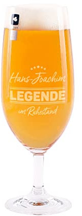 Herz & Heim® Gravierte Pilstulpe -Legende im Ruhestand- mit Wunschname
