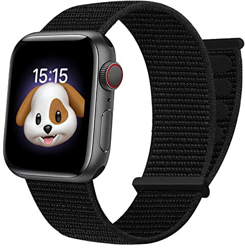 BlackPro Armband für Kinder für Apple Watch, atmungsaktives, weiches Nylon-Schlaufenband für Jungen und Mädchen, kompatibel mit Apple Watch Serie 7/6/5/4/3/2/1/SE, 38 mm, 40 mm, 41 mm und 42 mm, 44