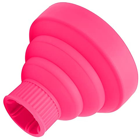 Diffuser Hair Dryer Curly Hair, Silicone Diffuser Attachment Universal Collapsible Hair Dryer Diffuser Portable Travel Folding Hair Blow Dryer Diffuser Defuser Hairdryer(Pink)