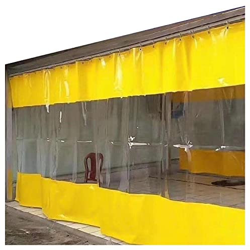 STRMAX Transparent Outdoor Curtain Pergola Side Panels With Roller Blind PVC Waterproof Dust-proof Rainproof Tarp For Balcony, Customizable (Color : Clear, Size : 4x3m)