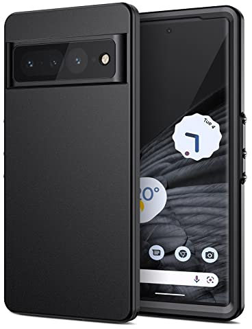 Lanhiem Pixel 7 Pro Case, IP68 Waterproof Dustproof Shockproof Case with Built-in Screen Protector, Full Body Rugged Protective Cover for Google Pixel 7 Pro, Black