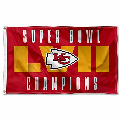 Kansas City Chiefs 2022 2023 Super Bowl LVII Champions Flagge Outdoor Indoor 90 x 150 cm Banner