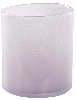 Jotex Boss Glas Teelichthalter, Kerzenhalter Teelicht, einzigartige handgemachte Deko, 16 cm hoch - Lila, Ø 15 cm