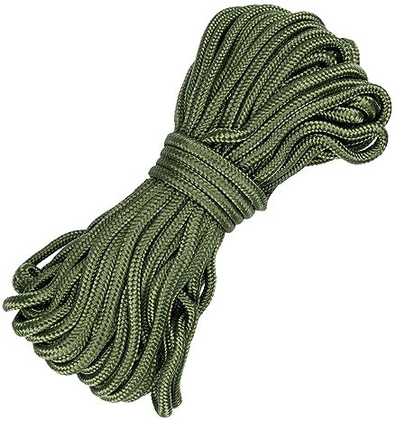 Black Snake Paracord Camping Seil allzweck Tau Verschiedene Stärken Fallschirmleine - Oliv - 5mm/15m