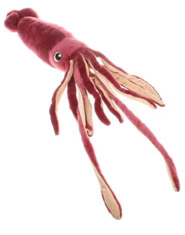TOPLITHE Tintenfisch Kuscheltier, Großes Rotes Tintenfisch Stofftierkissen Realistisches Meerestier Plüschtier Geschenk for Jungen Und Mädchen Heimdekoration