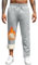 Vorvowry Mens Fleece Lined Joggers Loose Fit Sweatpants Thermal Causal Cotton Tracksuit Bottoms Winter Warm Plush Trousers Pants M Straight Leg Light Grey