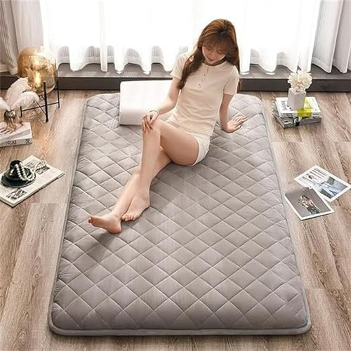 YXCMD Japanese Folding Tatami Mattress Mat, Single Double Japanese Futon Floor Mattress, Folding Bed Portable Camping Mattress Floor Lounger Sofa Bed(D,120 * 200cm)