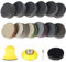 184 Stück Schleifscheiben Pad Kit 50mm Schleifpapier Set Nass und Trocken 60/80/100/150/240/400/800/1200/2000/3000/5000/10000 Korn Schleifpapier Klett Nasse Trockene 50mm für Metall Holz Glas