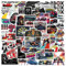 TVIVID 50pcs F1 Formula One Racing Stickers Funny Cartoon Graffiti Decal Laptop Luggage Skateboard Motorcycle Bike Helmet Sticker