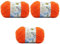 HOODANCOS 3St Milch-Baumwoll-Garn Häkelgarn super Dickes Garn weiches Garn zum Häkeln Garn zum Häkeln Abstand Flauschiges Garn Strickset Babygarn Wolldecke Strickgarn Baumwollgarn Orange