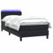 vidaXL Boxspringbett mit Matratze Schwarz 80x220 cm Samt, Bett, Bettrahmen, Einzelbett, Schlafzimmermöbel, Lattenrost, Samtbett, Polsterbett