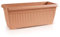 B2C Balcony box Trough Plant Pot Plastic Bel Garden Patio Planter Terra 60 70 80cm Rectangle Classic Terracotta Anthracite Long Flower Pot (Terracotta, 80cm)