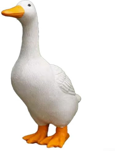 Serenophile Resin Duck Statue, Ornaments Outdoor Garden Ducks Sculpture Statue With Water Spray Function For Gardens And Courtyards