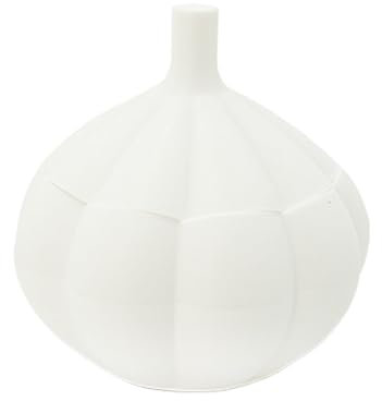 Knoblauchbehälter, Behälter-Aufbewahrung, 9 x 10 cm, Keramik-Knoblauchhalter, Organizer mit Belüftungsöffnungen, kompakter Küchentheke für Zuhause, Restaurant, Camping und