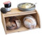 ATRIA Large Wooden Roll Top Bread Bin for Kitchen - No Assembly, Wide Opening, & Solid Bamboo Wood Keeps Bread Fresh & Kitchens Clutter-Free