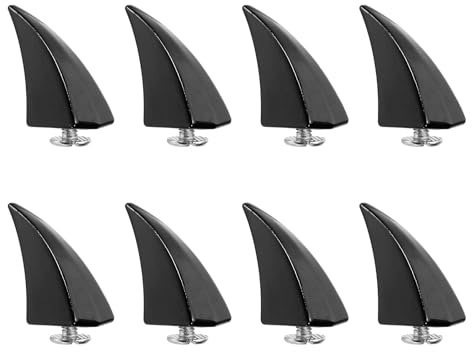 PATIKIL 8 Stück Nieten Set, Metall Hornnieten Nieten, Stud Punk Niete, Nietenkopf für DIY, Lederband, Schuhe Deko, Reparatur, Kleidung, Gürtel, Hochschwarz（17mm