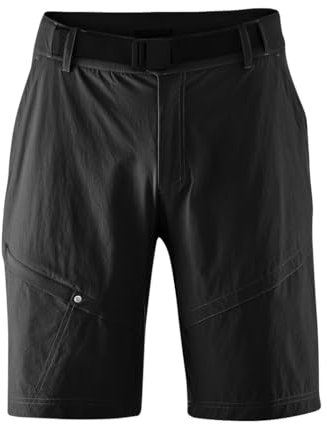 Gonso Arico, Kurze Herren Fahrradhose, 2in1 Bikeshorts mit Stretcheinsatz über dem Gesäß, Einknöpfbare Radunterhose mit Relax Gel Comfort Sitzpolster, Weite Passform, PFC-Frei, Schwarz, Gr. 4XL