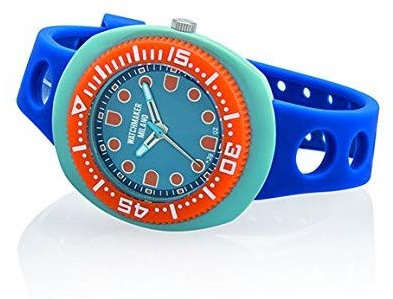 Watchmaker Milano Sub Herrenarmbanduhr Submariner Vintage Quarzwerk, 70er Jahre Arancione E Blu