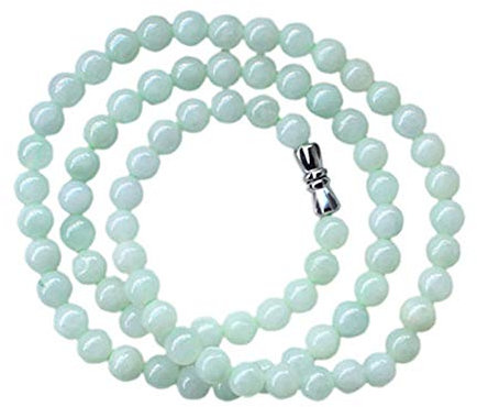 ZHIBO Natürliche jade a ist hellgrüne jade perlenkette feuchtigkeitsspendende kugel jade jade halskette