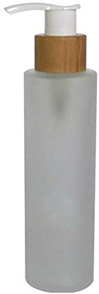 1 PCS 120 ml / 4 oz Vide Rechargeable En Verre Dépoli Pompe Presse Bouteille Lotion Distributeur Maquillage Récipient Pot Flacon Titulaire Pot avec Bamboo Cap pour Emulsion Essence Sérum