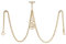 TREEWETO Men's Double Albert Chain Pocket Watch Curb Link Key Chain 3 Hooks with Antique Gold Life Tree Pendant Design Charm Fob T Bar