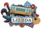 Lissabon Portugal 3D-Kühlschrank-Magnet, Touristen-Souvenirs, handgefertigt, Kunstharz, Handwerk, magnetische Aufkleber, Zuhause, Küche, Dekoration, Reisegeschenk