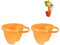 Koomuao 2 stücke Regenrohr Blumentopf Kunststoff Fallrohr Blumentöpfe,Hängende Blumentöpfe mit Standstange Hängen Pflanzer Dachrinne Fallrohr Auslauf Blumentopf (Orange)