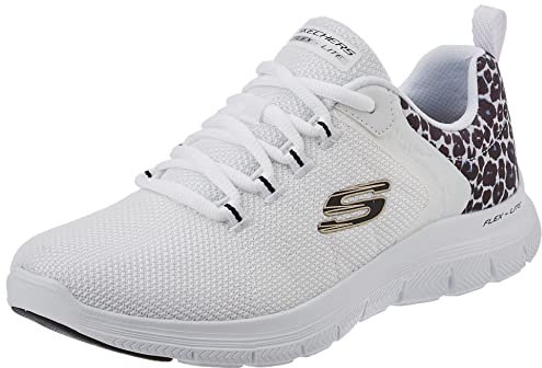 Skechers Damen Flex Appeal 4.0 Sneaker, Weiß, 43 EU
